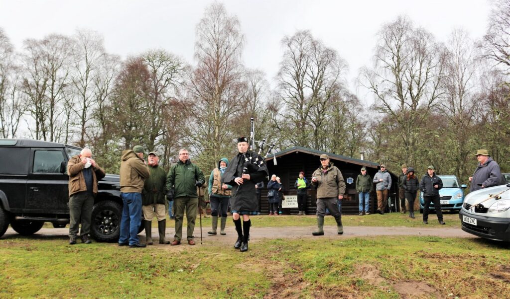 Piper leading our members to the water for the toast.