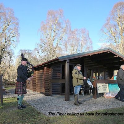 The Piper calling us back for refreshments (and the raffle!)